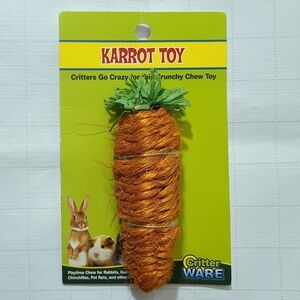 BNIP - Critterware - Carrot Chew Toy for Pets - Rabbits, Guinea Pigs